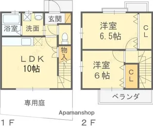 コスモシティーⅡ番館【110号室】の間取り