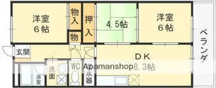 フローラ長田【4階】の間取り