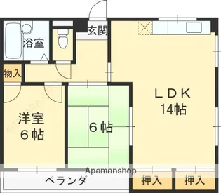 イーストハイツ【2階】の間取り