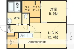 ハイツまほろば【1階】の間取り