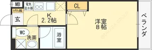 オランジュ上小阪【1階】の間取り
