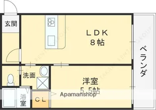 東花園コーポ【1階】の間取り
