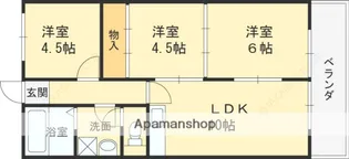 若草ハイツB棟【102号室】の間取り