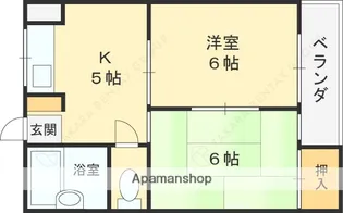 ナンソーコーポ2【4C号室】の間取り