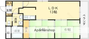 グリーンハイツもりきく【4階】の間取り
