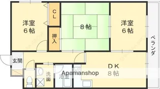 グレースハイツ中谷【2階】の間取り