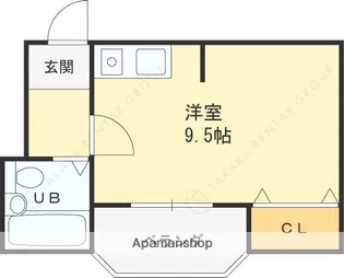 ウエストテール21【406号室】の間取り