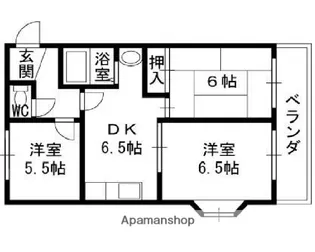 湊川マンション【401号室】の間取り