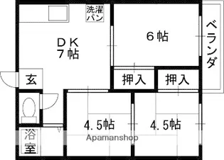エスト北木の本【102号室】の間取り