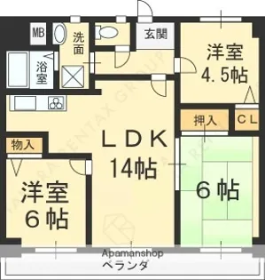 サンヴェール春日【5階】の間取り