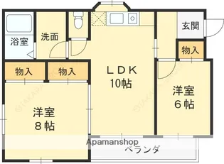 ハピネス2001【3階】の間取り