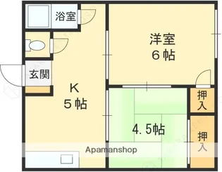 鳥居町 東野文化【1階】の間取り