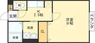 ボヌール友井【103号室】の間取り