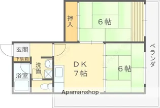 マーベリック横小路【208号室】の間取り