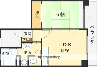 マーベリック横小路【108号室】の間取り