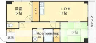 N’SPALASE【4A号室】の間取り