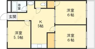 第一高山ハイツ【1階】の間取り