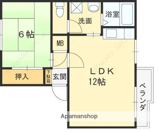 田口ハイツ【102号室】の間取り