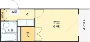 上村ハイツ若江【4階】の間取り