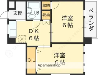 アンフィニィ西町Ⅱ【3階】の間取り