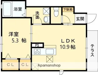 シャーメゾン本町Ⅱ番館【1階】の間取り