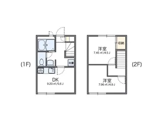 レオパレス枚岡ヒルズ【1階】の間取り
