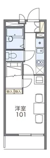 レオパレスAYOKA【4階】の間取り