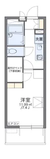 レオパレスエルヴェール サンク【3階】の間取り