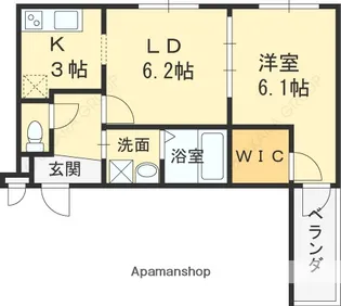 フジパレス若江岩田【1階】の間取り