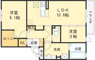MERVEILLE MAISON【2階】の間取り