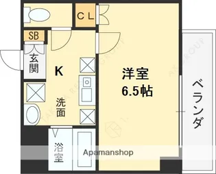 大阪府大阪市福島区玉川1丁目【マンション】の間取り