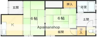 若竹荘【20号室】の間取り