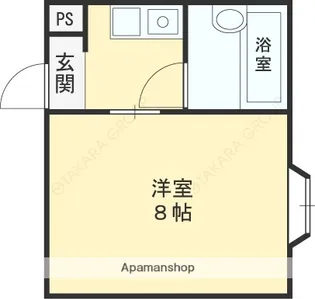 西新町ハイツ1号館【2階】の間取り