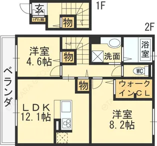 パークサイド金岡【201号室】の間取り