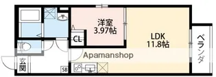 IOTアパートメント徳庵【3階】の間取り