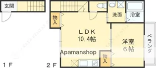 ランコントル石切【201号室】の間取り