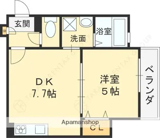 クリエオーレ玉串元町【1階】の間取り