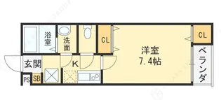 ノイヴェル長瀬【1階】の間取り