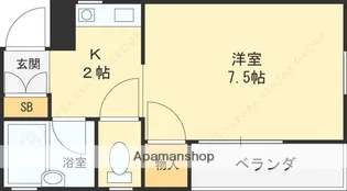 1Kの間取り画像