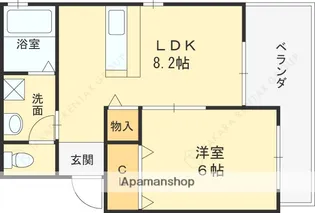 兵庫県宝塚市光明町【アパート】の間取り