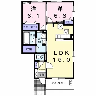 ガーデンレジデンシャル【1階】の間取り