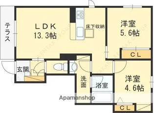 クローリス【1階】の間取り