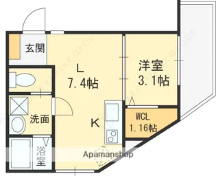コスモクレスト荒本【3階】の間取り