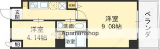 グランシアター高井田【904号室】の間取り
