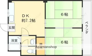 エンジェルハイツ若江【102号室】の間取り