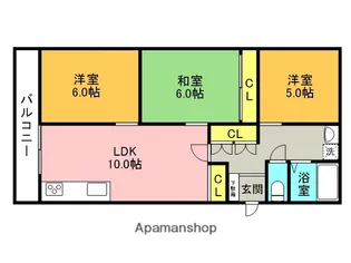 武庫之荘ガーデン【2階】の間取り