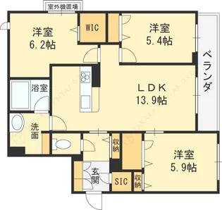 SHA MAISON ゆたか(シャーメゾンゆたか)【303号室】の間取り
