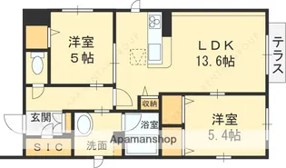 シャーメゾン フェリシード【1階】の間取り