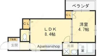 大阪府東大阪市金岡1丁目【アパート】の間取り