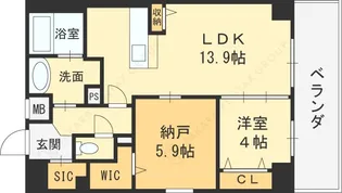 パークヒル新石切【5階】の間取り